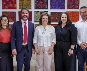 Reunião entre UnB e Instituto Brasileiro de Informação em Ciência e Tecnologia. 14/11/2025. Foto: Beto Monteiro/UnB Ascom